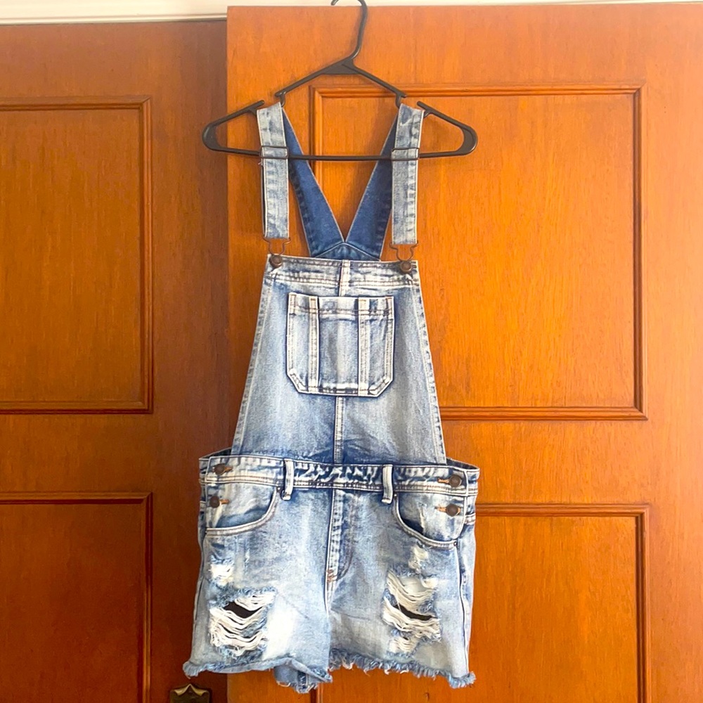 Forever 21 jean shirt overall or romper